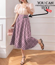 Women's Ladies Skirt - Pink Tartan Plaid Best Gift For Women - Gifts She'll Love A7