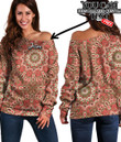 Women's Off Shoulder Sweatshirt - Moroccan Seamess Vintage Pattern Best Gift For Women - Gifts She'll Love A7 | Africazone