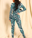 Women's Long-Sleeved High-Neck Jumpsuit With Zipper - Luxury and Cool Tropical Best Gift For Women - Gifts She'll Love A7