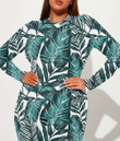 Women's Long-Sleeved High-Neck Jumpsuit With Zipper - Luxury and Cool Tropical Best Gift For Women - Gifts She'll Love A7