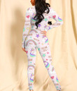 Women's Long-Sleeved High-Neck Jumpsuit With Zipper - Hello Unicorn Best Gift For Women - Gifts She'll Love A7