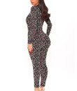 Women's Long-Sleeved High-Neck Jumpsuit With Zipper - Vingate Floral Colorful Best Gift For Women - Gifts She'll Love A7