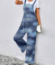 Women's Jumpsuit - Stars and Clouds Dark Blue Best Gift For Women - Gifts She'll Love A7