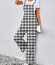 Women's Jumpsuit - Houndstooth Caro Pattern Style Best Gift For Women - Gifts She'll Love A7