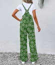 Women's Jumpsuit - Pretty White Flowers and Green Very Harmonious Combination Best Gift For Women - Gifts She'll Love A7