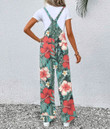 Women's Jumpsuit - Hibiscus Red And White Exotic Tropical Best Gift For Women - Gifts She'll Love A7