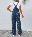 Women's Jumpsuit - Trendy Fashion Polka Dot Pattern On Navy Best Gift For Women - Gifts She'll Love A7