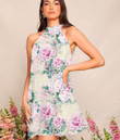 Women's Halter Dress - Luxury Roses Peonies Watercolor Best Gift For Women - Gifts She'll Love A7
