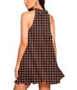 Women's Halter Dress - Houndstooth Leather Fashion Style Never Out Of Date Best Gift For Women - Gifts She'll Love A7