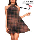 Women's Halter Dress - Houndstooth Leather Fashion Style Never Out Of Date Best Gift For Women - Gifts She'll Love A7 | 1sttheworld