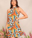 Women's Halter Dress - Tropical Exotic Hibiscus Flowers Best Gift For Women - Gifts She'll Love A7