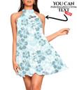 Women's Halter Dress - Hibiscus Seamless Best Gift For Women - Gifts She'll Love A7 | 1sttheworld