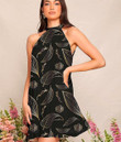 Women's Halter Dress - Luxury Gold Leaf Best Gift For Women - Gifts She'll Love A7