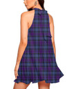 Women's Halter Dress - Purple Tartan Plaid Violet Tartan Best Gift For Women - Gifts She'll Love A7