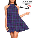 Women's Halter Dress - Purple Tartan Plaid Violet Tartan Best Gift For Women - Gifts She'll Love A7 | 1sttheworld