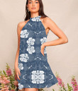 Women's Halter Dress - Vintage Hibicus Summer Best Gift For Women - Gifts She'll Love A7