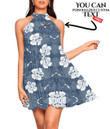 Women's Halter Dress - Vintage Hibicus Summer Best Gift For Women - Gifts She'll Love A7 | 1sttheworld