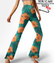 Women's Flare Yoga Pants - Tropical Flowers And Palm Leaves On Best Gift For Women - Gifts She'll Love A7 | Africazone