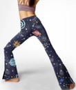 Women's Flare Yoga Pants - Space Galaxy Best Gift For Women - Gifts She'll Love A7