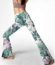 Women's Flare Yoga Pants - Hibiscus Flowers Palm Tropical Pattern Best Gift For Women - Gifts She'll Love A7