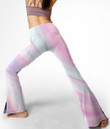 Women's Flare Yoga Pants - Marble Pastel Colorful Best Gift For Women - Gifts She'll Love A7