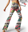 Women's Flare Yoga Pants - Seamless Ethnic Mix Tropical Flower Best Gift For Women - Gifts She'll Love A7 | Africazone
