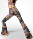 Women's Flare Yoga Pants - Tropical Monstera And Palm Leaves Best Gift For Women - Gifts She'll Love A7