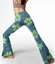 Women's Flare Yoga Pants - Tropical Hibiscus And Frangipani Flowers Best Gift For Women - Gifts She'll Love A7