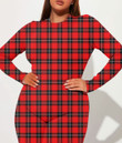 Women's Plunging Neck Jumpsuit - Girly Red Tartan Best Gift For Women - Gifts She'll Love A7