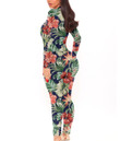 Women's Plunging Neck Jumpsuit - Exotic Tropical Flowers Artwork Best Gift For Women - Gifts She'll Love A7