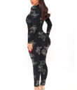 Women's Plunging Neck Jumpsuit - Alluring Butterflies Pattern Best Gift For Women - Gifts She'll Love A7