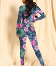 Women's Plunging Neck Jumpsuit - Cool Tropical Hibiscus Flowers Best Gift For Women - Gifts She'll Love A7