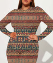 Women's Plunging Neck Jumpsuit - Boho Tribal Pattern Best Gift For Women - Gifts She'll Love A7