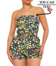 Women's Tube Top Jumpsuit - Girly Cute Flowers Best Gift For Women - Gifts She'll Love A7 | Africazone