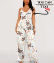 Women's V-Neck Cami Jumpsuit - Flowers And Butterflies Are Harmoniously Combined Best Gift For Women - Gifts She'll Love A7 | Africazone