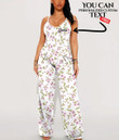 Women's V-Neck Cami Jumpsuit - Gorgeous Blooming Sakura Best Gift For Women - Gifts She'll Love A7 | Africazone