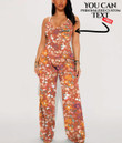 Women's V-Neck Cami Jumpsuit - Gorgeous Floral Liberty Fashion Best Gift For Women - Gifts She'll Love A7 | Africazone