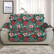 Sofa Protector - Beautiful Red And White Exotic Tropical Flowers Sofa Protector Handcrafted to the Highest Quality Standards A7