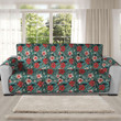 Sofa Protector - Beautiful Red And White Exotic Tropical Flowers Sofa Protector Handcrafted to the Highest Quality Standards A7