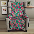 Sofa Protector - Colorful Hibiscus Flower With Tropical Leaf Seamless Sofa Protector Handcrafted to the Highest Quality Standards A7