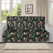 Sofa Protector - Skulls Hibiscus Flowers Palm Sofa Protector Handcrafted to the Highest Quality Standards A7