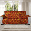 Sofa Protector - Hibiscus Flowers Orange Sofa Protector Handcrafted to the Highest Quality Standards A7