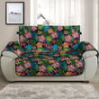 Sofa Protector - Seamless Pattern Colorful Hibiscus And Leaves Sofa Protector Handcrafted to the Highest Quality Standards A7