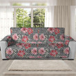 Sofa Protector - Pink Hibiscus Flower With Hawaiian Tribal Sofa Protector Handcrafted to the Highest Quality Standards A7