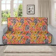 Sofa Protector - Tropical Leaves Yellow Flowers Hibiscus Lily Sofa Protector Handcrafted to the Highest Quality Standards A7