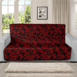 Sofa Protector - Vintage Floral Simple and Delicate Red Sofa Protector Handcrafted to the Highest Quality Standards A7