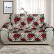 Sofa Protector - Tropical Vintage Red Hibiscus Flower Sofa Protector Handcrafted to the Highest Quality Standards A7