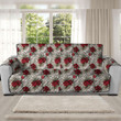 Sofa Protector - Tropical Vintage Red Hibiscus Flower Sofa Protector Handcrafted to the Highest Quality Standards A7