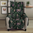 Sofa Protector - Vintage Blooming Hibiscus Flowers And Exotic Leaves Sofa Protector Handcrafted to the Highest Quality Standards A7
