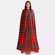 Cloak - Girly Red Tartan Unisex Microfiber Hooded Cloak A7